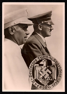 1938 'German Gymnastics and Sports Festival, Breslau', Hitler and Personalities, Third Reich Nazi Propaganda Postcard