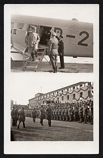 1933-1945 'Adolf Hitler at the Parade', Hitler and People, Third Reich Nazi Propaganda Postcard
