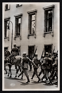 1933-1945 'Our Reichswehr: Fuhrer and Reich Chancellor Adolf Hitler Salutes the Wehrmacht', Hitler and People, Third Reich Nazi Propaganda Postcard