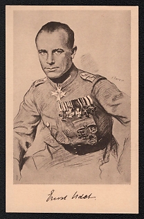 1933-1945 'German Military Officer', Notable Military Persons, Third Reich Nazi Propaganda Postcard