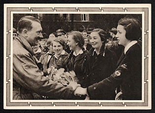 1939 'Adolf Hitler and Schoolchildren', Hitler, Third Reich Nazi Propaganda Postcard
