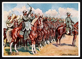 1938 'Imperial League of German Warriors "Kyffhauser" — Southern District: Mountain Riflemen's Day, Munich, May 15 — "The Front-Line Veteran with the Edelweiss Marches on"', Infantry Wehrmacht Army Military, Third Reich Nazi Propaganda Postcard