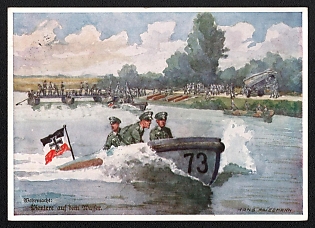 1938 'Imperial League of German Warriors "Kyffhauser" — Southern District: Mountain Riflemen's Day, Munich, May 15 — "The Front-Line Veteran with the Edelweiss Marches on"', Infantry Wehrmacht Army Military, Third Reich Nazi Propaganda Postcard