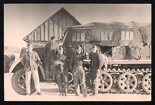 1933-1945 'Military Vehicle and Soldiers', Infantry Wehrmacht Army Military, Third Reich Nazi Propaganda Postcard