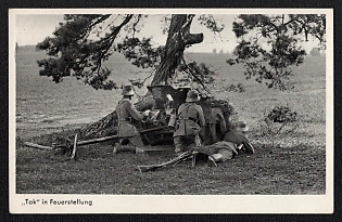 1933-1945 '"Tank Destroyer" in Firing Position', Infantry Wehrmacht Army Military, Third Reich Nazi Propaganda Postcard