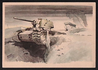 1933-1945 'Destroyed Soviet Tanks — War Correspondent: Schneider', Infantry Wehrmacht Army Military, Third Reich Nazi Propaganda Postcard