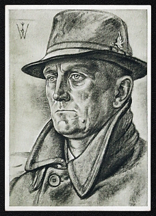 1940 'W. Willrich: Dr. Neumann — Former Leader of the Germans of Memel', Portratis, Third Reich Nazi Propaganda Postcard