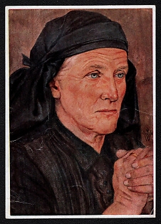 1933-1945 'German Nobility of Blood throughout the World — W. Willrich: Styrian Mountain Farmer's Wife', Woman Portratis, Third Reich Nazi Propaganda Postcard