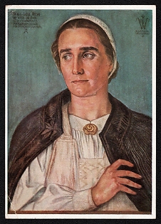 1941 'German Blood Nobility Worldwide', Woman Portratis, Third Reich Nazi Propaganda Postcard