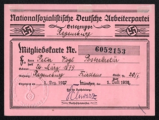 1938 'National Socialist German Workers' Party', Third Reich Nazi Propaganda Document