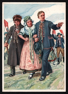 1938 'German Gymnastics and Sports Festival Breslau', Third Reich Nazi Propaganda Postcard