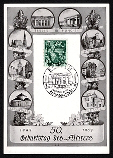 1939 'The Fuhrer's Birthday', Third Reich Nazi Propaganda Souvenir Sheet