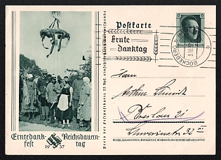1937 'Harvest Festival National Farmers' Day', Third Reich Nazi Propaganda Postcard