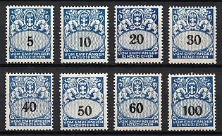 1923 Danzig Gdansk, Germany, Postage Due Stamps, Complete Set