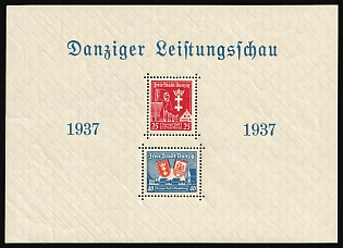 1937 Danzig Gdansk, Germany, Souvenir Sheet