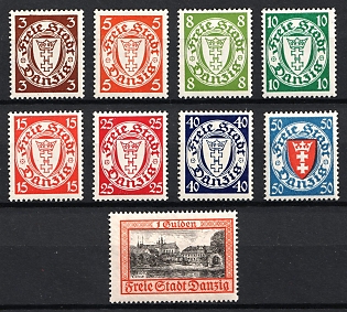 1938 Danzig Gdansk, Germany, Complete Set