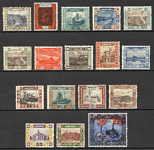 1921 Saar, Germany, Complete Set