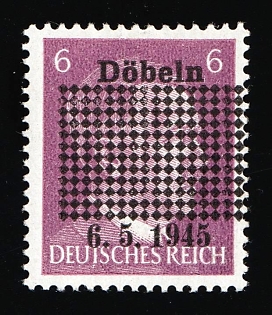 1945 6pf Dobeln, Germany Local Post