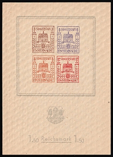 1946 Finsterwalde, Germany Local Post, Souvenir Sheet