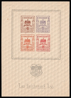 1946 Finsterwalde, Germany Local Post, Souvenir Sheet