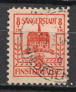 1946 8pf Finsterwalde, Germany Local Post, Perforated
