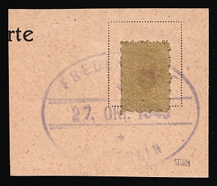 1945 6pf Fredersdorf (Berlin) on piece, Germany Local Post, Signed