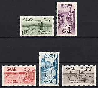 1948 Saar, Germany, Complete Set