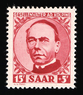 1950 15f+5f, Saar, Germany, Complete Set