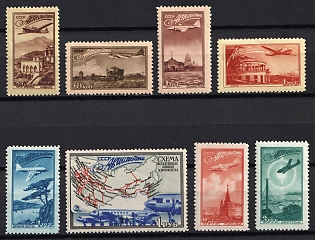 1949 Airmail. The plane IL- 12, Soviet Union, USSR, Russia, Complete Set