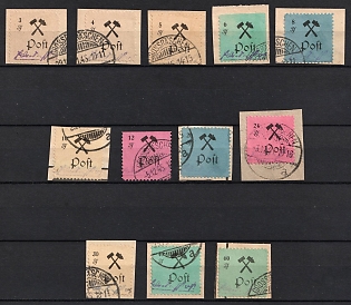 1945 Grossraschen on pieces, Germany Local Post, Complete Set