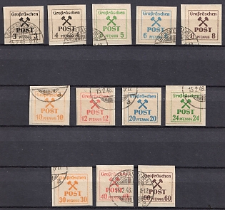 1945 Grossraschen on pieces, Germany Local Post, Complete Set