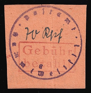 1945 70pf Hamm (Westphalia), Germany Local Post