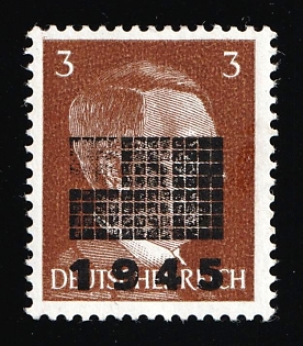 1945 3pf Netzschkau-Reichenbach (Saxony), Germany Local Post, Signed