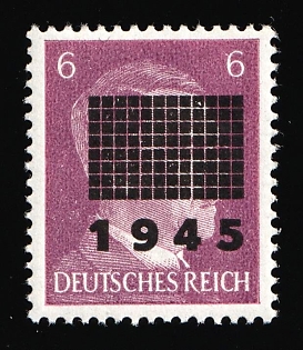 1945 6pf Netzschkau-Reichenbach (Saxony), Germany Local Post, Signed