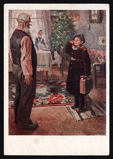 1954 'Arrived for the Holidays' Soviet Union Picture Postcard