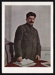 1929 'J. V. Stalin' Soviet Union Picture Postcard