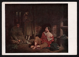1929 'In the Cold Room (An Agitator in the Village)' Soviet Union Picture Postcard