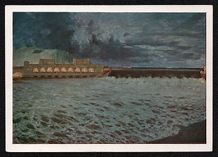 1929 'Volkhovstroy' Soviet Union Picture Postcard