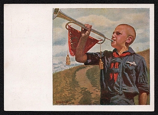 1929 'The Call' Soviet Union Picture Postcard