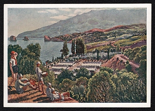 1929 'Crimea. Pioneer camp and sanatorium' Soviet Union Picture Postcard