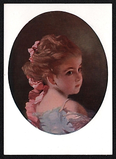 1929 'Girl's Head' Soviet Union Picture Postcard