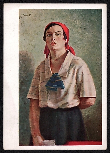 1929 'Woman Delegate' Soviet Union Picture Postcard