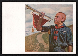 1929 'The Call' Soviet Union Picture Postcard