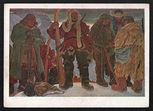 1929 'Siberian partisans' Soviet Union Picture Postcard