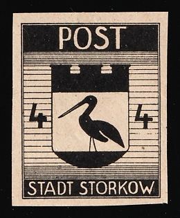 1946 4pf Storkow (Mark), Germany Local Post, Proof