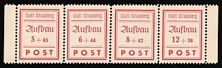 1946 Strausberg (Berlin), Germany Local Post, Se-tenant, Margins