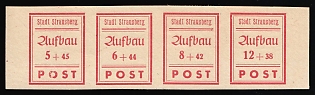 1946 Strausberg (Berlin), Germany Local Post, Se-tenant, Imperforate, Margins