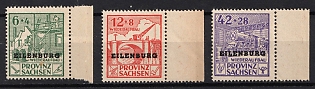 1946 Eilenburg (Saxony), Germany Local Post, Unofficial Issue, Complete Set, Margins