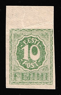 1919 10P Estonia, Imperforate, Margin