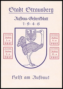 1945 Strausberg (Berlin), Germany Local Post, Unofficial Issue, Souvenir Sheet